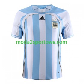 Koszulka Argentyna 2006 Retro Domowe Stroje Piłkarskie Krótki Rękaw